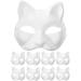 Zerodeko Cat Masks | 9-Piece White Fox DIY Halloween Half-Face Masks | Animal Masquerade Cosplay Accessories - Perfect for Easter Tinkering - Buy Online on GoSupps.com