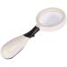 Magnifier Abs Shell Glass Lenses 2 Led Lights White 210 * 90 * 40Mm for Reading Crafts Repair Magnifier Lofty Ambition
