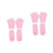 FRCOLOR 4 Pairs Gel Care Kit Grooming Gloves Hand Healing Man Suit Hand Softening Protective Gloves Small Cotton Gloves Hand Gloves Men Suit Sock Pink Yarn Women's Moisturizing