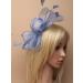 Arranview Jewellery Blue fascinator with bows and feather tendrils on clear comb