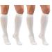 Truform Compression Socks 15-20 mmHg Women's Dress Socks Knee High Over Calf Length White Rib Knit X-Large (Pack of 2) Knee High White Rib Knit X-Large (1 Pair) (Pack of 2)