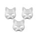 Alipis 3pcs Kitsune Fox Masks Blank Paper Hand Painted Cat Half Face DIY Animal Masks Fox Facemasks Cosplay Costume Japanese Party Supplies For Halloween Party Masquerade Drama White