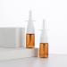 QUUPY 6PCS 10ml Empty Amber Glass Nasal Spray Bottles - Refillable Makeup & Travel Container Jars - Buy Online on GoSupps.com