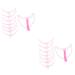 FOMIYES 6 Sets Eyebrow Aid Eyebrow Pen Household Eyebrow Tool Four Generations Replaceable Eyebrow Card 1 count (Pack of 1) Pinkx2pcs