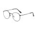 Junsika Blue Light Filter Glasses Classic Round Metal Frame Non-Prescription PC Gaming Anti Bluelight Glasses Unisex A1: Black