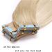 Rich Choices Tape In Hair Extensions - 20 Pcs Remy Real Hair 50g #70 White Bleach 45cm Long - Premium Quality - Buy Online on GoSupps.com