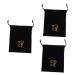 Healifty 3pcs Hair Dryer Storage Bag Black Favor Bags Hairdryer Hair Dryer Bags Bra Hair Curler Travel