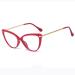 Buli cat eye reading glasses Schildpatt reading aid glasses women reading glass glasses with prescription spring hinge oversize Cateye (color: red size: +3.50)