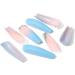 Brishow Coffin False Nails - Long Blue Flower Fake Nails | 24pcs Ballerina Acrylic Stick on Nails for Women and Girls - Buy Online on GoSupps.com