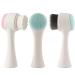 Facial Brush Cleaning Exfoliate Brush Facial Skin Care Tool Pore Cleaner Cleaning Brush with Plastic Handle (White)