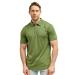 Merino Wool Polo Shirt Men - Anti-Odor 100% Merino Wool Shirts for Men Short Sleeve Breathable Large Olive Green Polo