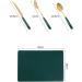 Green Tableware Western Food Platter Steak Knife and Fork Plate Placemat Napkin Combination Set Kitchenware As shown A - Buy Online on GoSupps.com