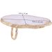 Healeved Nail Art Resin Palette Tray | Football Bow Makeup Holder | Mini Nail Polish Display | White & Gold Nail Art Plates - Buy Online on GoSupps.com