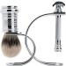 Premium Mercury Razor Set with Brush & Stand - Gloss Chrome | Wet Shaving | Made in Germany - Buy Online on GoSupps.com