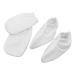 2 pairs of spa gloves isolated therapy hand shoes bathinghoeing foot bath cover gloves made of paraffin wax hand-handling gloves white handwax take a bathroom