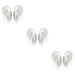 ULTECHNOVO 3 Pairs Ear Mold Artificial Ear Model Soft Acupuncture Ear Acupoint Silicone Ear Model for Jewelry Ears Cleaning Kit Artificial Display Ear Model Bead 3D Spiral White