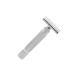 Minkissy Safe razor Men Razor Face Razing For Wood Razing Safety Razing men's razor Double razor Razor Saver Steel Solid Wood bracket Razor Silver Medium