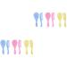 DOITOOL Bath Set 12 pcs 3 Sets Shower Tool Blue Cradle Grip Random Newborns Safety Newborn Cap Comb Care Pink Massager Color Hairbrush Plastic Safe Bathing Brush and Creative Cosmetology Kit As Shownx2pcs 12x4.5cmx2pcs