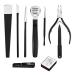 Foot Care Pedicure Callus Shaver Hard Skin Remover 10 Blades Ingrown Toenail Tools Kit  Ingrown Toenail Removal Correction Clippers  Professional Pedicure Tools (Black)