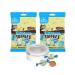 Toffee Sweets Walkers Nonsuch English Creamy Flavour x 2 Bags x 150g Each Bundle with TinTastic Silver Window Lid Refillable On-the-Go Travel Tin
