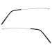 Oatipho 1 pair of glasses repair set spare parts for glasses Replacement of the glasses hinge glasses repair accessories glasses arms Poor legs glasses stelled arms universal metal extraterrestrial silver 13.20x0.30x0.30cm