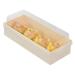 Restaurantware LIDS ONLY: Taipei 7.5 Inch Rectangle Long Straight Lids, 100 Plastic Lids For 18 oz Rectangle Long Straight Wooden Containers - Containers Sold Separately, Clear Plastic Lids 18 oz Rectangle Lid
