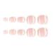 Full Cover Toenails French Tips Press On Toenails White Artificial Toenails With White Line Toenails Art Decorations Press On Toenails French False Toenails White Artificial Toenails Art Decoration