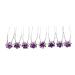 Frcolor 20pcs Wedding Bridal Rhinestone Hairpins Beautiful Crystal Flower Hair Accessories (Purple)