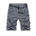 Jessie Kidden Mens Outdoor Casual Expandable Waist Lightweight Water Resistant Quick Dry Fishing Hiking Shorts Grey 36