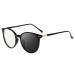Firmoo Update Blue Light Blocking Glasses Photochromic Sunglasses for Women Men Anti Glare Anti Eyestrain Chic Round Computer Glasses Black