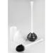 iDesign Una Toilet Bowl Brush and Plunger Combo Set - Bathroom Cleaning and Storage - White - Buy Online on GoSupps.com
