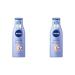 Nivea pampering soft milk (400 ml) body milk for dry skin with depth care serum moisture care with shea butter of natural origin (pack with 2) shea butter 400 ml (2 pack)