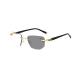 Multifocus Rimless Reading Glasses for Men Blue Light Blocking Readers Photochromic Glasses Anti UV Glasses (Color : Gold Size : 2.5x)