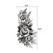 Kotbs 3D Black Flower Rose Petal Temporary Tattoos for Women - Waterproof Beauty Fake Tattoos (12 Sheets) - Buy Online on GoSupps.com