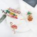 Flamingo Pineapple Rhinestone Hair Barrettes - Pack of 6 | Hair Accessories for Women and Girls - Buy Online on GoSupps.com