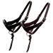 Derby Originals Paris Tack Double Layered Leather Grow with Me Adjustable Horse Foal Halter with Extra Crown Piece Havana Brown