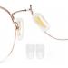Slip-on Nose Pads Covers,Soft Silicone Eyeglasses Nosepads Anti-Slip Glasses Nose Piece,Eyewear Protective Covers Eye Pads, Nose Bridge Pads Nose Guards Eye Glasses Repair Kits Frosted White