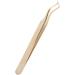 Eyelash Extension Tweezers - Precision Stainless Steel Professional Grade Golden Finish Strong Hardness - Buy Internationally - Buy Online on GoSupps.com