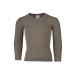 Kid's Long Sleeve Thermal Shirt: Warm and Thin Base Layer Top, Organic Merino Wool Silk, Sizes 2-15 Years 11-12 Years Walnut