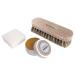 HOLZRICHTER Berlin Leather Care Set - Premium leather preparation with leather grease horsehair brush and application sponge - 30 ml
