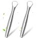 Tongue scraps made of stainless steel 2 pieces tongue cleaner professional reduction in bad breath metal-tongue scraper reduced bad breath and fresh breath
