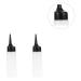 2 Pack Hair Dye Bottles | Refillable Shampoo & Dry Cleaning Containers for Salon - Black & White - Buy Online on GoSupps.com