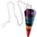 Orgonite Crystal Point Dowsing Pendulum - 100% Genuine 7 Chakra Gemstone - Handcrafted Healing Crystal Gift - Witchcraft Supplies - Buy Online on GoSupps.com