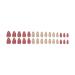 30 Pcs Reddish Brown Almond Press on Nails - BHLFRH Flower Design Full Cover Acrylic Fake Nails for Women & Girls - Perfect French Tips - Buy Online on GoSupps.com