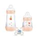 MAM Newborn Starter Set G124 Set of 2 Bottles MAM Easy Start Anticolic Drugs 130ml and 260ml with Pacifier MAM Start 0-2 Meses Rosa pink