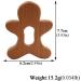 Wendysun 5pcs Cartoon Wood Teether - Natural Gingerbread Man Baby Teething Toy Set - Buy Online on GoSupps.com