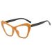 PARWANA Clear Vision Eyeglasses Reading Glasses Cat-Eye Blue Light Blocking Vintage Computer Readers Large Flat Light Mirror +150 Yellow