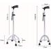 Aluminum Alloy Old Man Crutches LED Lamp Four Feet Multi-Purpose Elderly Crutches Ergonomic Cane Non-Slip Forearm Crutches Metal Cane Adjustable Walker Everything is fine - Buy Online on GoSupps.com