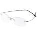 Abetos borderless reading glasses titanium men women ultra light Small borderless metal reading aid fashion fashion comfortable rectangular frameless reading glasses silver 1.5 x
