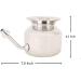 SteloKleen Stainless Steel Neti Pot Kit with Pure Salt - Unbreakable Pot & Leak Plug Nose Tip for Improved Nasal Health | HealthAndYoga - Buy Online on GoSupps.com